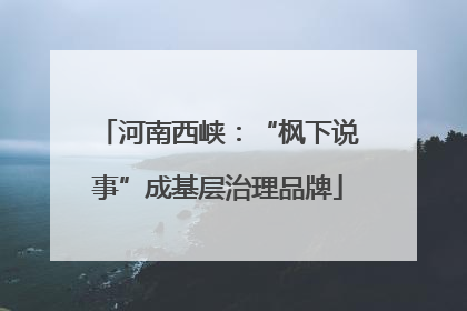 河南西峡：“枫下说事”成基层治理品牌