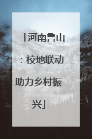 河南鲁山：校地联动助力乡村振兴