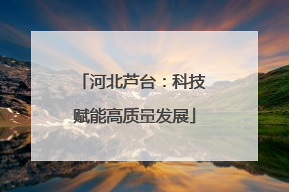 河北芦台：科技赋能高质量发展