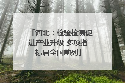 河北：检验检测促进产业升级 多项指标居全国前列