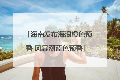 海南发布海浪橙色预警 风暴潮蓝色预警