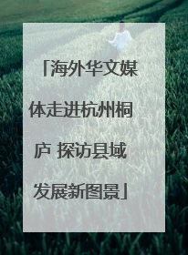 海外华文媒体走进杭州桐庐 探访县域发展新图景