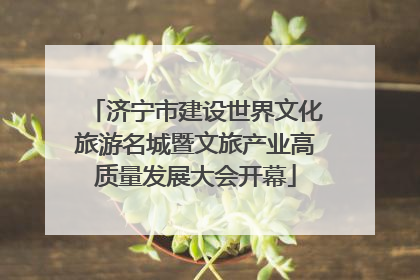 济宁市建设世界文化旅游名城暨文旅产业高质量发展大会开幕