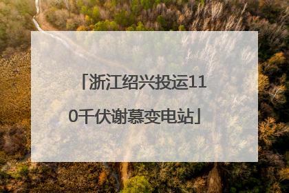 浙江绍兴投运110千伏谢慕变电站