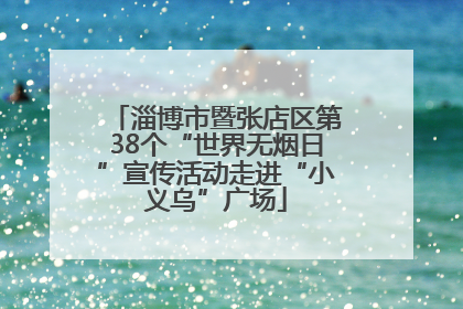 淄博市暨张店区第38个“世界无烟日”宣传活动走进“小义乌”广场