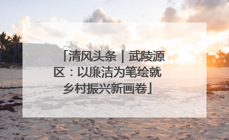 清风头条｜武陵源区：以廉洁为笔绘就乡村振兴新画卷