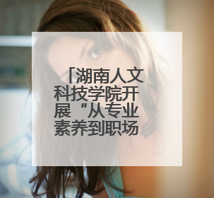 湖南人文科技学院开展“从专业素养到职场胜任力”主题讲座