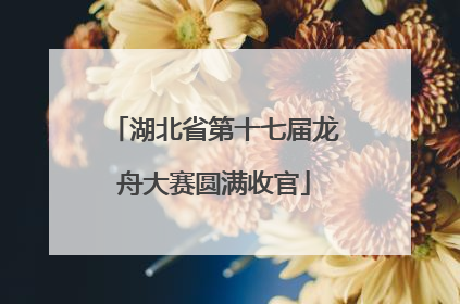湖北省第十七届龙舟大赛圆满收官