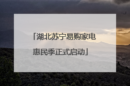湖北苏宁易购家电惠民季正式启动