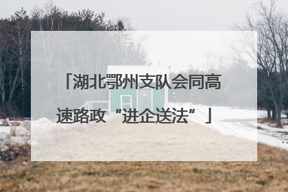 湖北鄂州支队会同高速路政“进企送法”