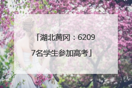 湖北黄冈：62097名学生参加高考