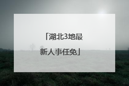 湖北3地最新人事任免
