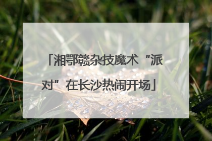湘鄂赣杂技魔术“派对”在长沙热闹开场