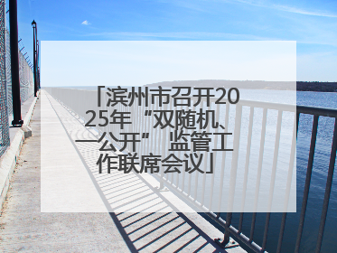 滨州市召开2025年“双随机、一公开” 监管工作联席会议