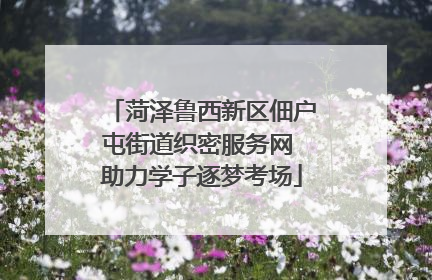 菏泽鲁西新区佃户屯街道织密服务网 助力学子逐梦考场