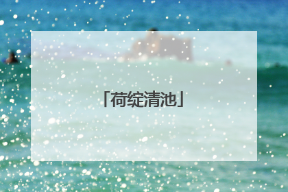 荷绽清池