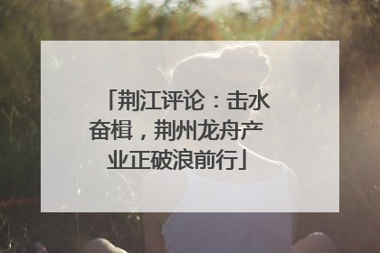 荆江评论：击水奋楫，荆州龙舟产业正破浪前行