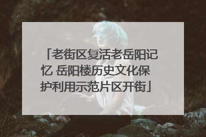 老街区复活老岳阳记忆 岳阳楼历史文化保护利用示范片区开街