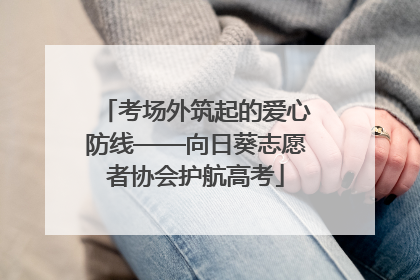 考场外筑起的爱心防线——向日葵志愿者协会护航高考