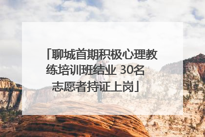 聊城首期积极心理教练培训班结业 30名志愿者持证上岗