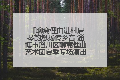 聊斋俚曲进村居 琴韵悠扬传乡音 淄博市淄川区聊斋俚曲艺术团夏季专场演出在杏园子村举行
