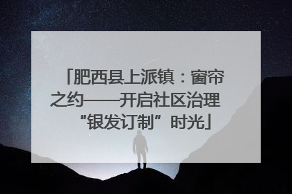 肥西县上派镇：窗帘之约——开启社区治理“银发订制”时光