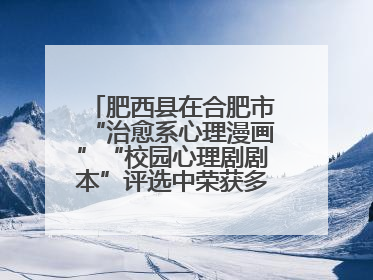 肥西县在合肥市“治愈系心理漫画”“校园心理剧剧本”评选中荣获多项大奖！