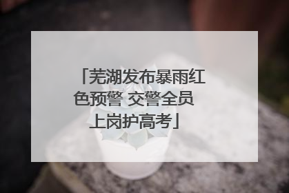 芜湖发布暴雨红色预警 交警全员上岗护高考