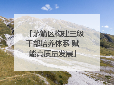 茅箭区构建三级干部培养体系 赋能高质量发展