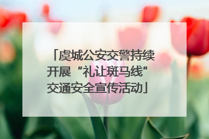 虞城公安交警持续开展“礼让斑马线”交通安全宣传活动