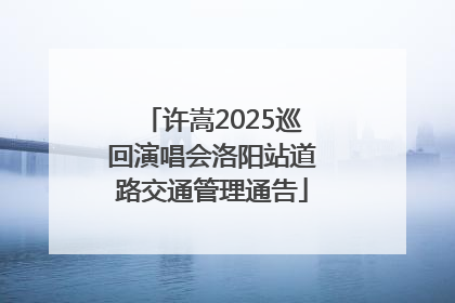 许嵩2025巡回演唱会洛阳站道路交通管理通告