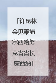 许昆林会见柬埔寨西哈努克省省长蒙西纳