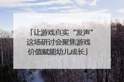 让游戏真实“发声” 这场研讨会聚焦游戏价值赋能幼儿成长
