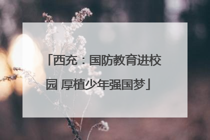 西充：国防教育进校园 厚植少年强国梦