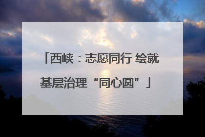 西峡：志愿同行 绘就基层治理“同心圆”