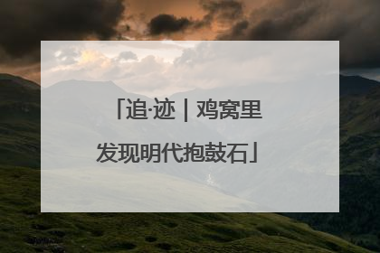 追·迹｜鸡窝里发现明代抱鼓石