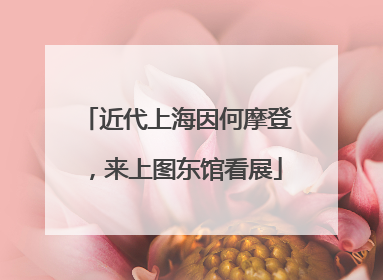 近代上海因何摩登，来上图东馆看展