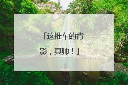这推车的背影，真帅！