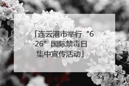 连云港市举行“6·26”国际禁毒日集中宣传活动