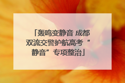 轰鸣变静音 成都双流交警护航高考“静音”专项整治