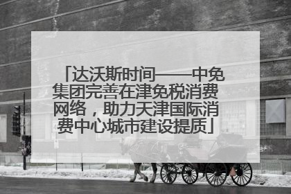 达沃斯时间——中免集团完善在津免税消费网络，助力天津国际消费中心城市建设提质