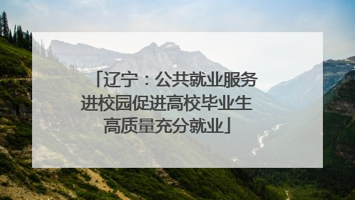 辽宁：公共就业服务进校园促进高校毕业生高质量充分就业
