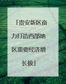贵安新区奋力打造西部地区重要经济增长极