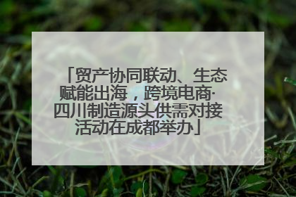 贸产协同联动、生态赋能出海，跨境电商·四川制造源头供需对接活动在成都举办