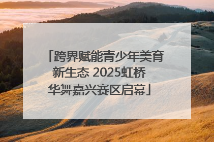 跨界赋能青少年美育新生态 2025虹桥华舞嘉兴赛区启幕