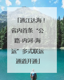 通江达海！省内首条“公路-内河-海运”多式联运通道开通