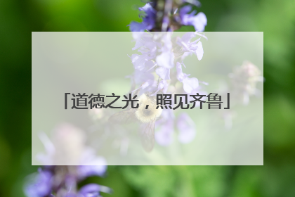道德之光，照见齐鲁