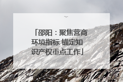 邵阳：聚焦营商环境指标 锚定知识产权重点工作