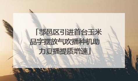 鄠邑区引进首台玉米品字摆放气吹播种机助力夏播提质增速