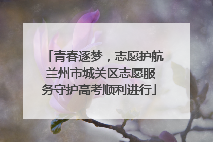 青春逐梦，志愿护航 兰州市城关区志愿服务守护高考顺利进行